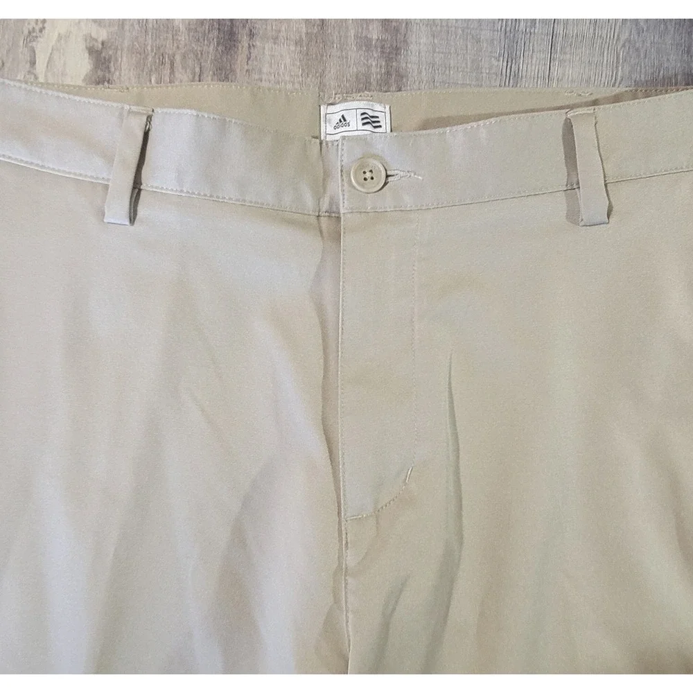 Adidas Mens 34x30 Beige Straight Leg‎ Performance Tech Golf Chino Pants Euc